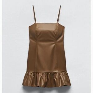 NWT ZARA Faux Leather Dress